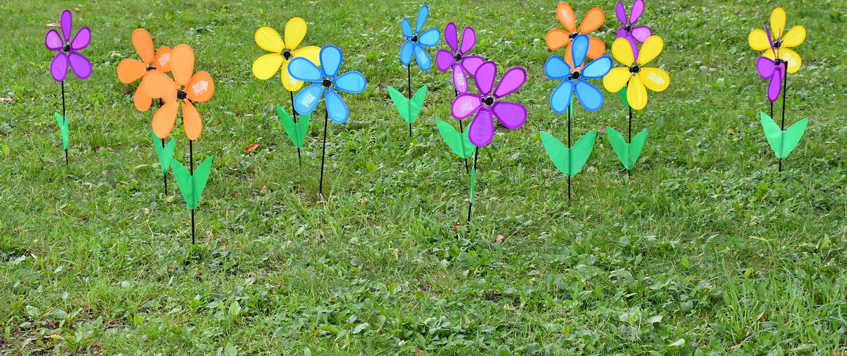 Ride to Remember pinwheel garden